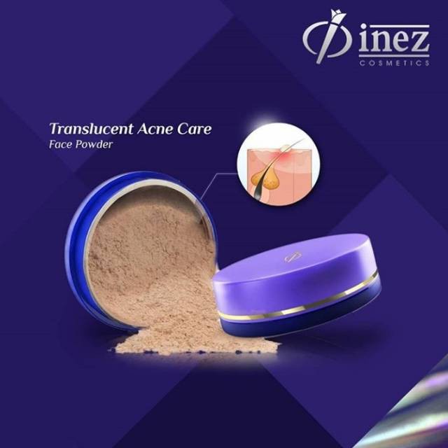 Inez Translucent Acne Care Face Powder 15 gr / Bedak Tabur Untuk Kulit Berjerawat