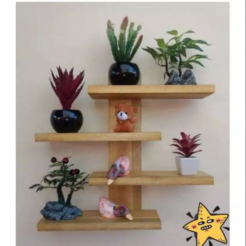 Rak Dinding Kayu Jati Belanda / Rak Bunga Dekorasi Rumah
