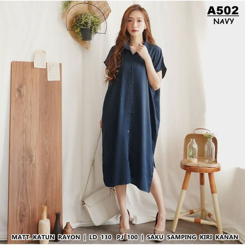 DASTER PANJANG BUSUI KEKINIAN FULL KANCING / DASTER KEMEJA / DASTER RAYON POLOS / DASTER WANITA / HOME DRESS / DASTER RAYON KOREA / DASTER POLOS BUSUI