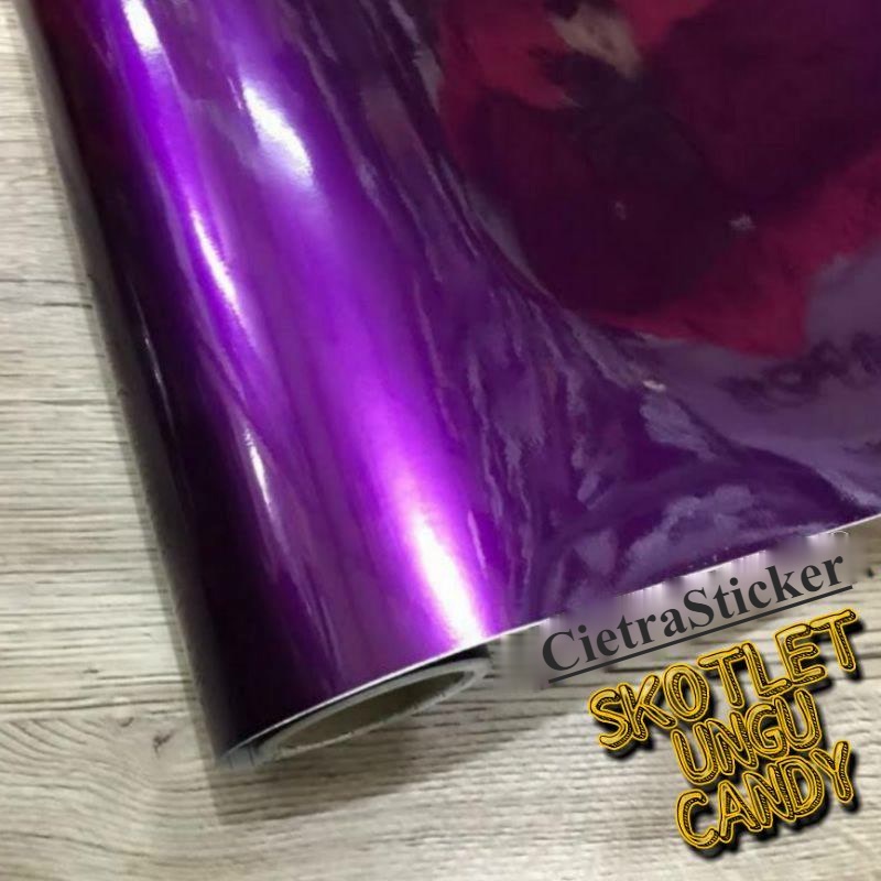 Sticker Skotlet Ungu Metalik Candy, Skotlet Ungu , Sticker Ungu