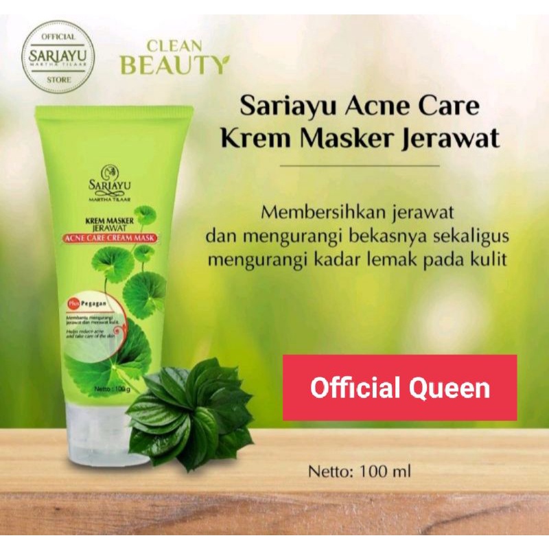 SARIAYU KREM MASKER JERAWAT AMPUH! Sari ayu acne care cream mask Dengan Pegagan Skincare BPOM aman