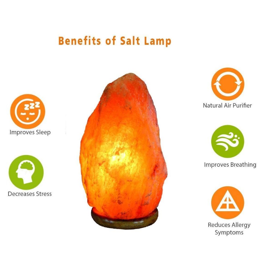 LED Crystal Salt Lamp - Lampu LED 7 warna Kristal Garam Himalaya