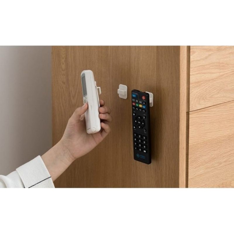 Kait Gantung Dinding Holder Remote Control / Ac/ Tv dengan Perekat ( 2 set )