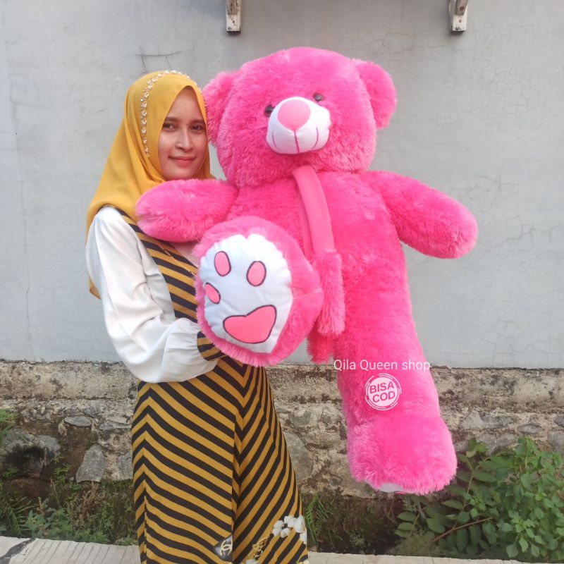 boneka TEDDY BEAR JUMBO TELAPAK ISTIMEWA 90CM