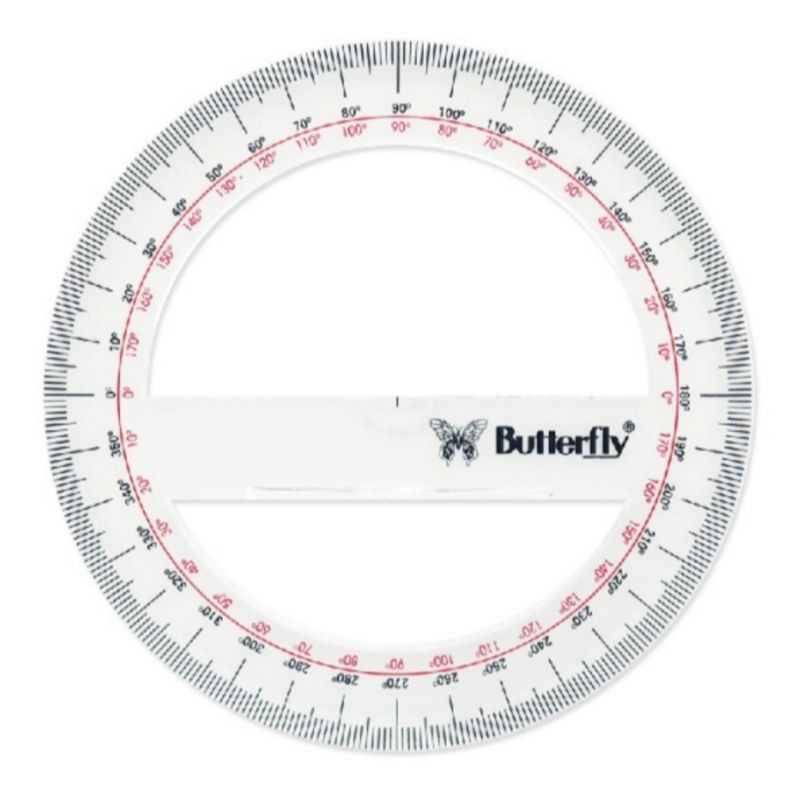 

Busur Derajat Butterfly 360/15cm - Penggaris Busur