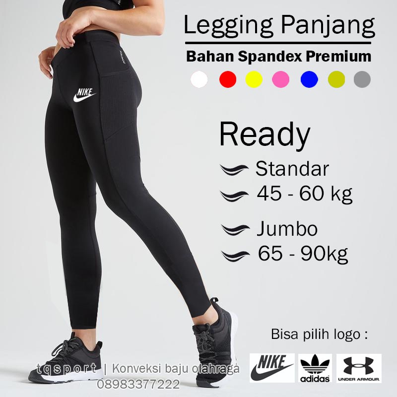 Celana Legging Senam Sport Panjang Standar  bb 45 60 Kg 