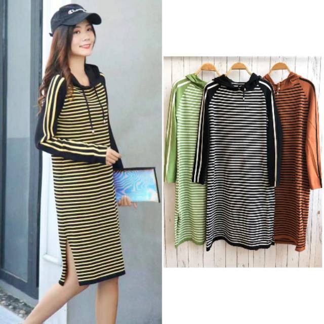 TUNIK HOODIE RAJUT IMPORT WANITA