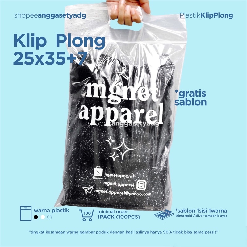 

Sablon Plastik Klip Plong 25x35