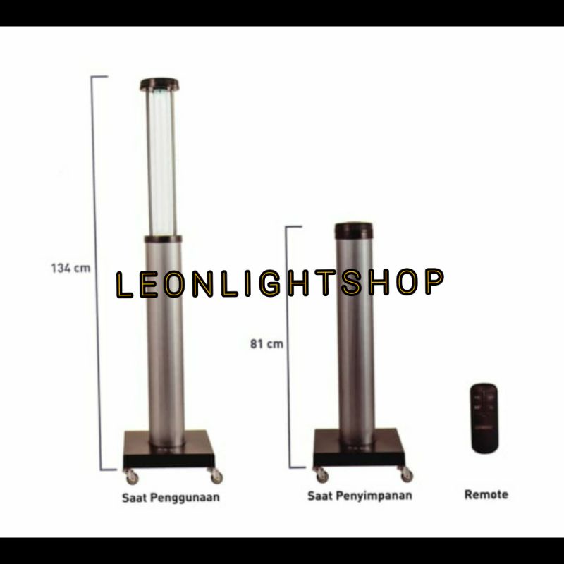 KRISBOW LAMPU UV DISINFEKTAN STANDING INDUSTRIAL 150W DENGAN SENSOR/ACE LAMPU UV DISINFECTION 150W