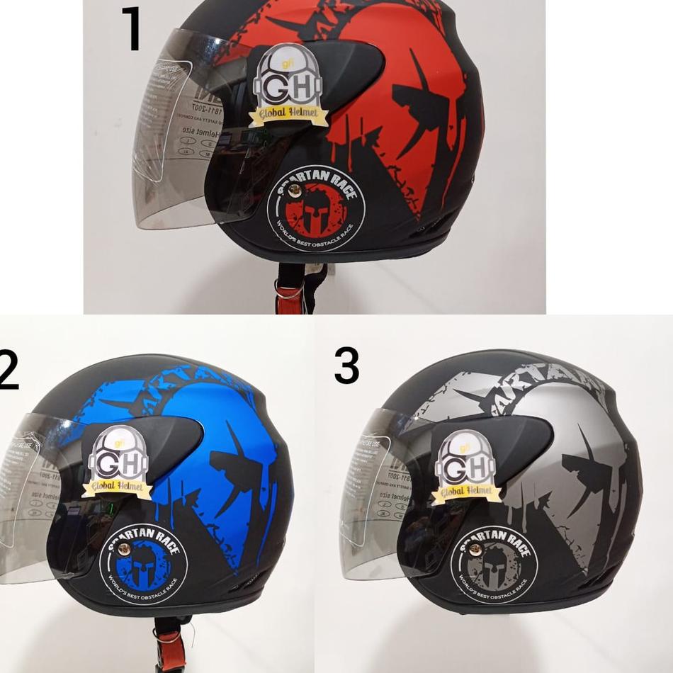 Super Star HELM HALF FACE EVOLUTION MOTIF SPARTAN RACE MIRIP GM EVO MURAH HELM DEWASA MURAH