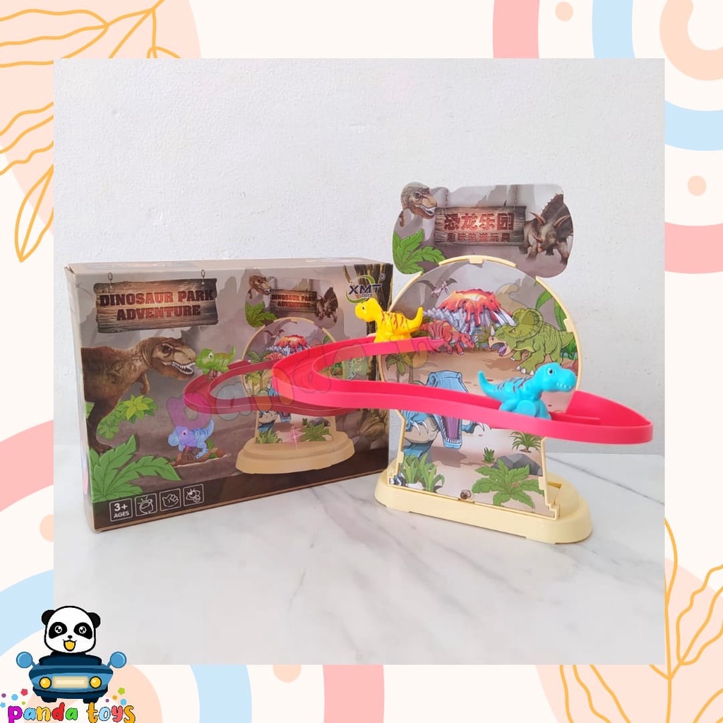 PANDA TOYS SEMARANG Mainan Anak Track Seluncur Dinosaur Perosotan Slide Dino Park Adventure 99501