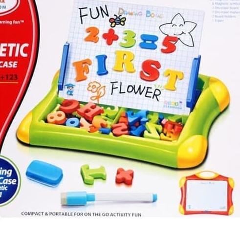 ۞ Toy-010 Mainan Edukasi Papan Tulis Gambar Huruf Angka/ Magnetic Board - Magnetic Board ✾