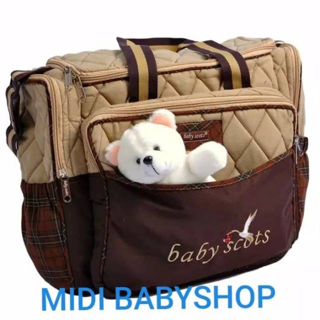 Baby Scots Tas perlengkapan bayi / Diapers bag / Tas popok besar murah