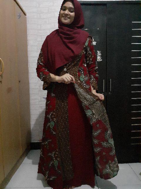 Couple Batik Zafir Maroon I Batik Couple I Couple Muslim