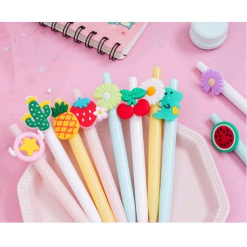 

- DIY ATK - Pulpen karakter gel motif lucu lucu pen cute student japanes