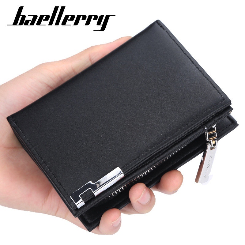 DOMPET LIPAT WANITA BAELLERRY IMPORT ORIGINAL KULIT HITAM LUTON MINI WA362B5 SLOT KECIL KARTU KOIN PENDEK PREMIUM RESLETING KOREA BRANDED BATAM MURAH