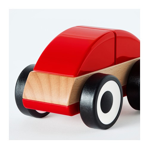LILLABO Kereta mainan, merah