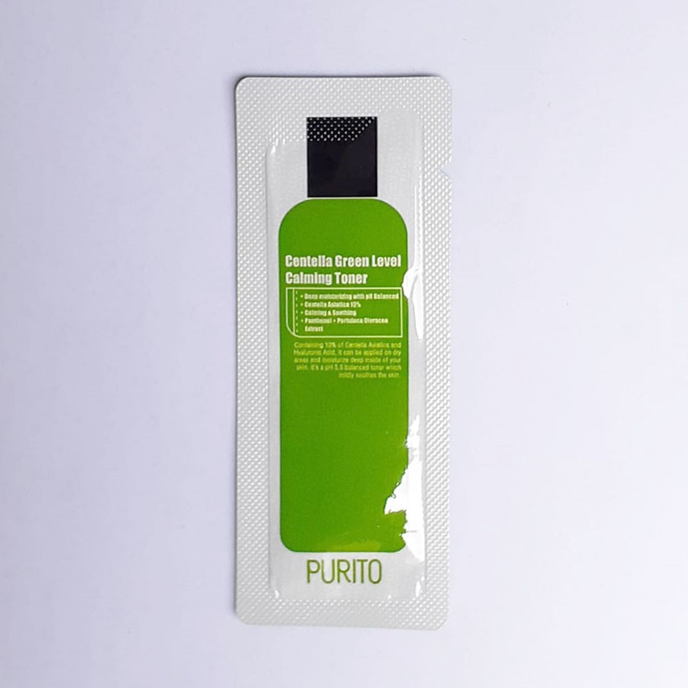 (SAMPLE) purito centella green level calming toner (SACHET) [ORIGINAL KOREA 100%]