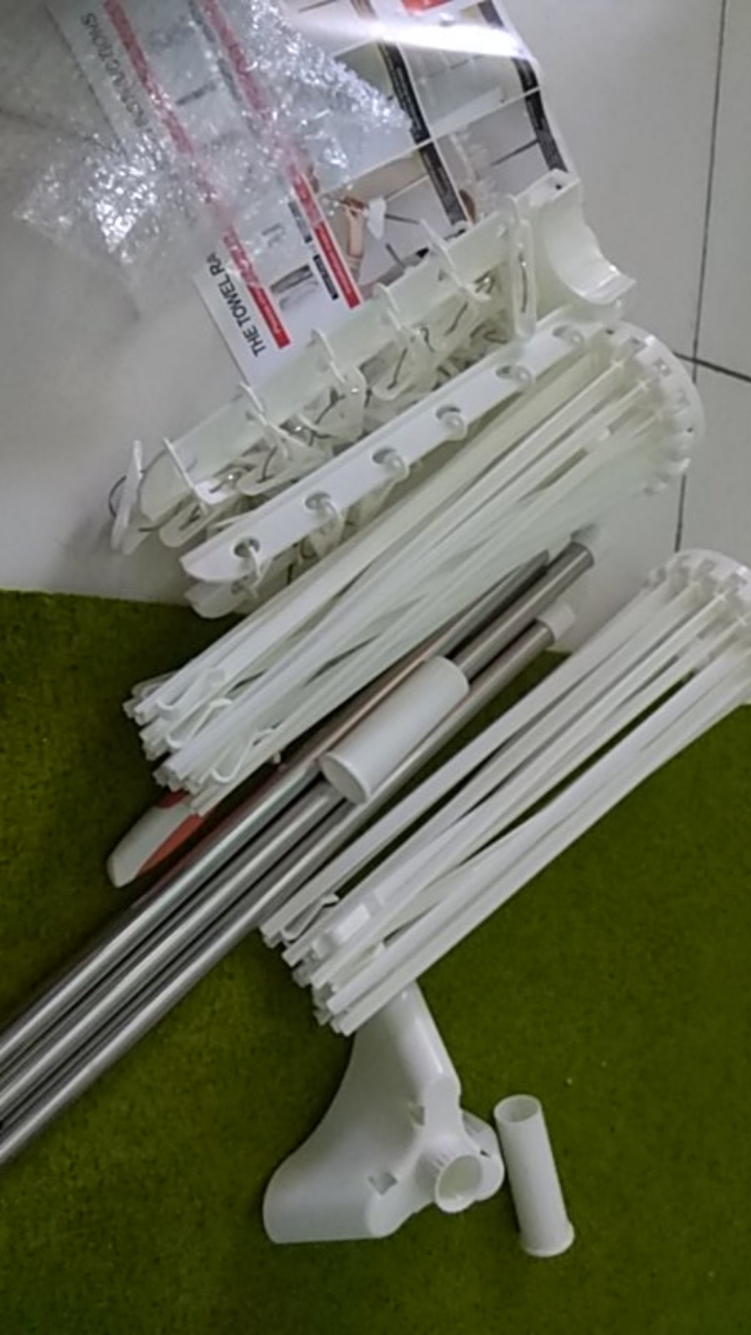 Tempat Jemuran Gantungan Hanger Jepitan Baju Pakaian Bayi Baby Anak Portable Menara Lipat Stainless