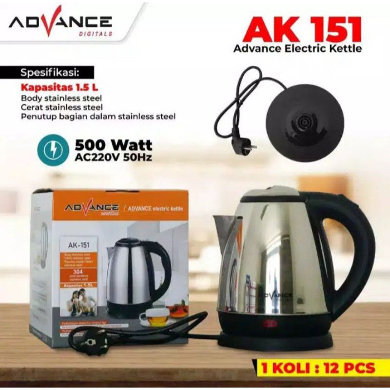 Teko Listrik Advance/Kettle Listrik Advance Ak 151