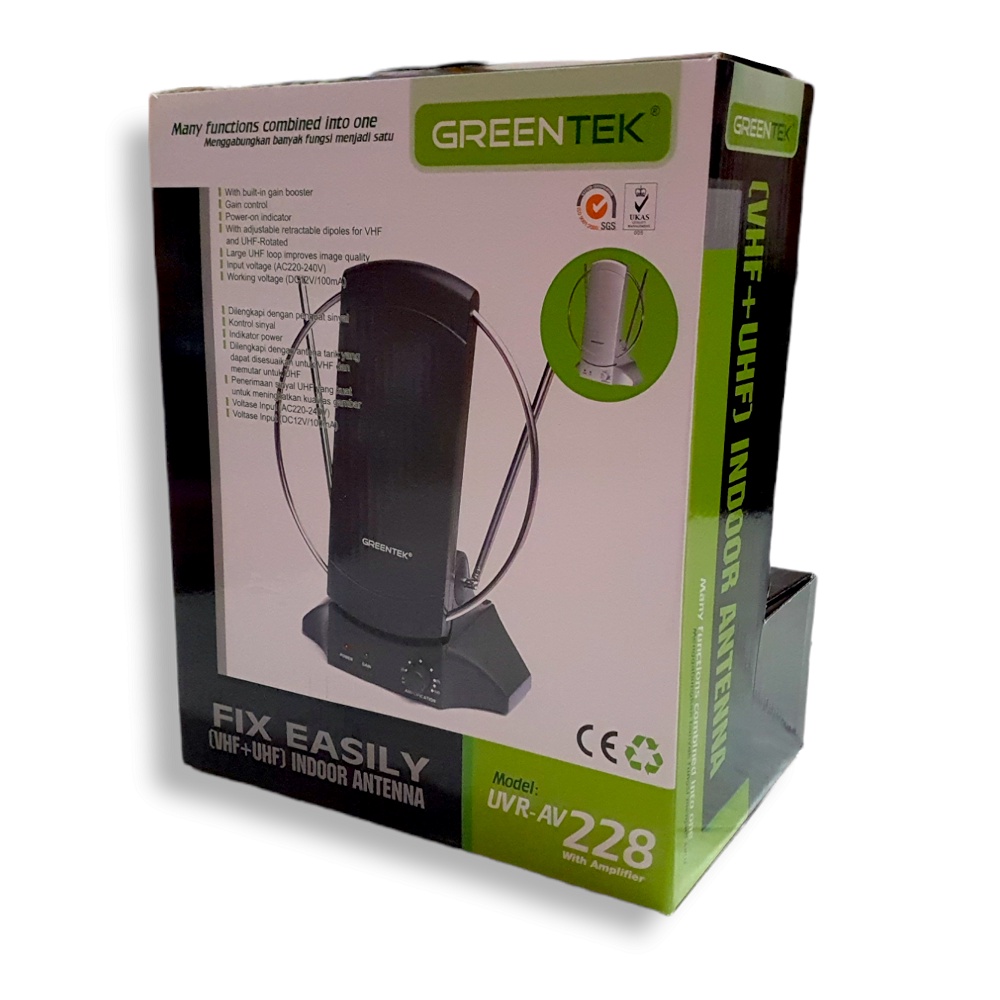 Antena TV Indoor Greentek UVR-AV228 Antena TV Indoor Greentek 228