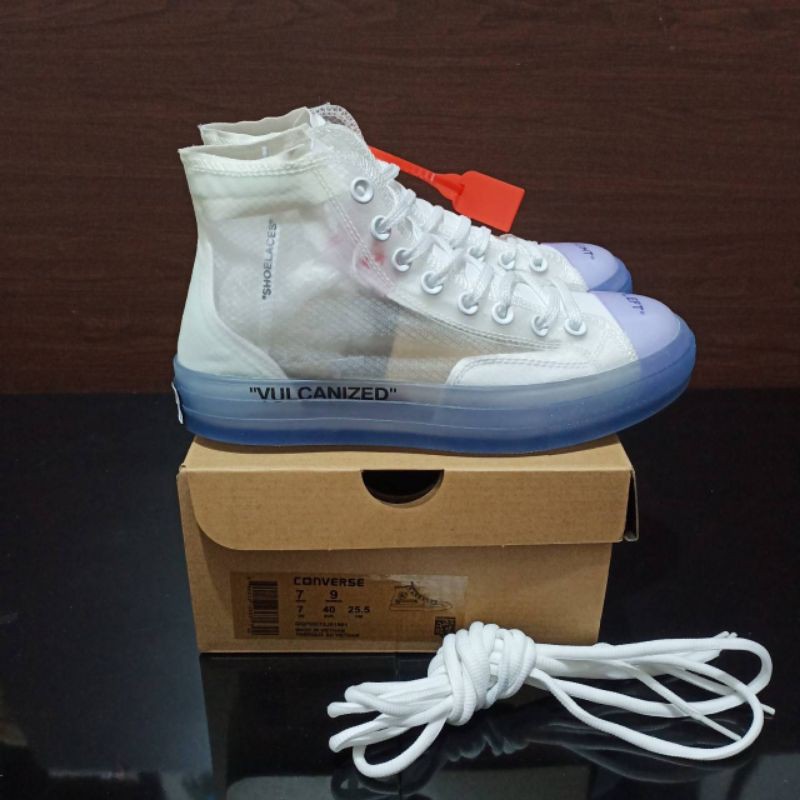 SEPATU CONVERSE X TRANSPARAN VIRGIL ABLOH WHITE PUTIH