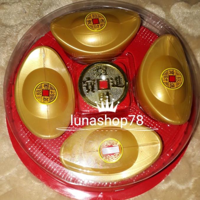 

COD PROMO Kue keranjang bakul imlek bentuk Yuan Bao isi 4 New Year cake GRATIS ONGKIR