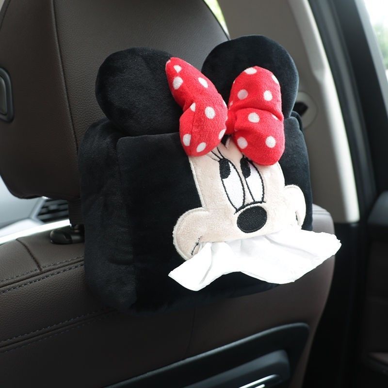 SARUNG Tempat Tisu Tissue Mobil MICKEY MINNIE PIGGY gantung belakang Jok dan Armbox