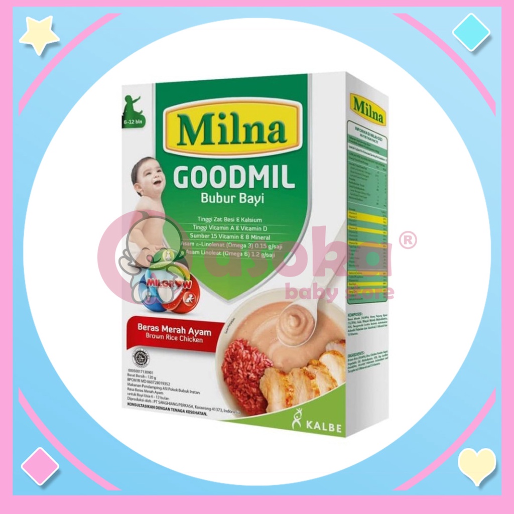 Milna Bubur Bayi Goodmil 6+ Beras Merah Ayam 120gr ASOKA