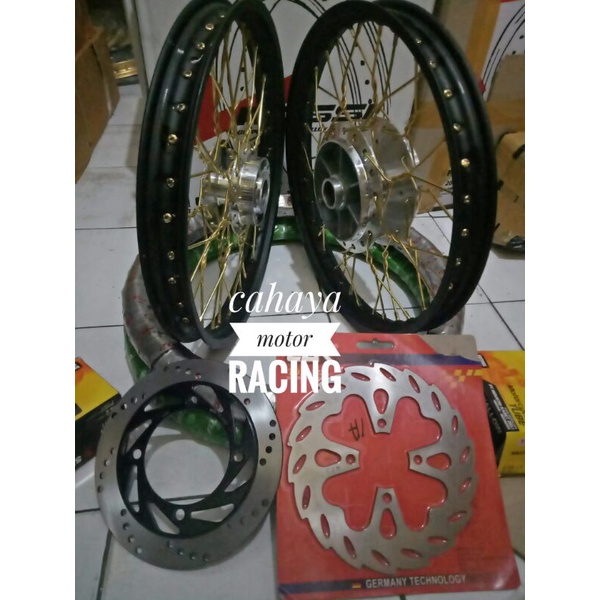 Velg Rossi Seset Motor Ninja150 R - Ninja Rr - Velg Tromol Jari Cakram Breket depan Plus Stell jari 