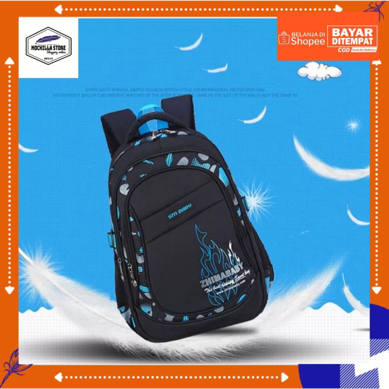 Mochillastore - Tas Backpack Tas Ransel Anak Sekolah SD SMP SMA  Laki - laki Perempuan Tas Ransel Sablon Tas Motif Termurah Tas Populer Backpack