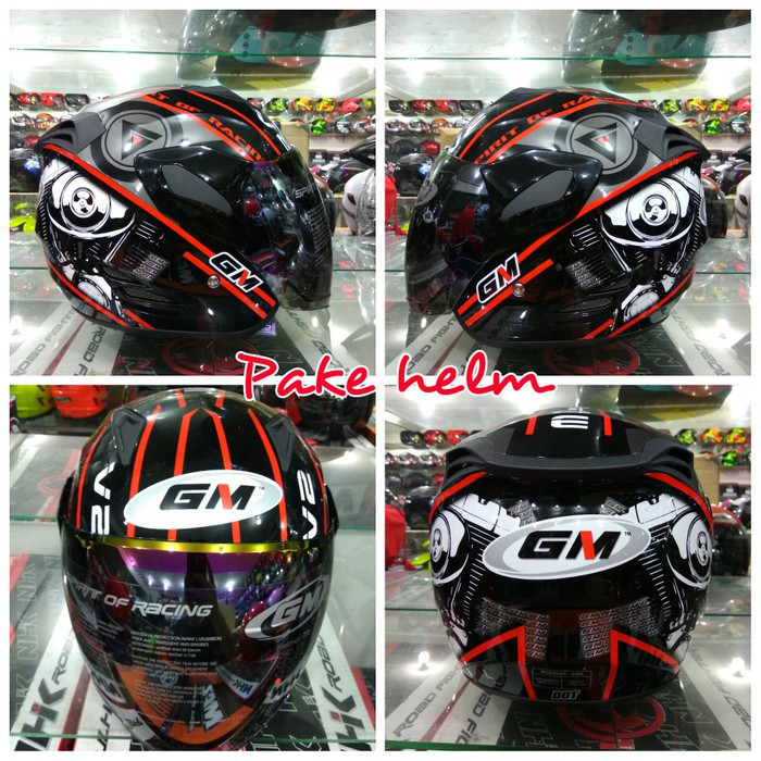 HELM GM FIGHTER V2 BLACK RED