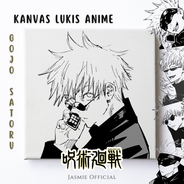JUJUTSU KAISEN Gojo Satoru Fanmerch Anime Kanvas Lukis (BISA CUSTOM) - Canvas Painting Anime Fanmerc