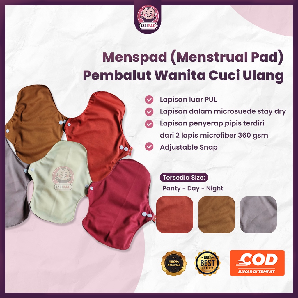 Menspad Mansped Pembalut Kain Cuci Ulang Sehat Wanita Ori Anti Bocor