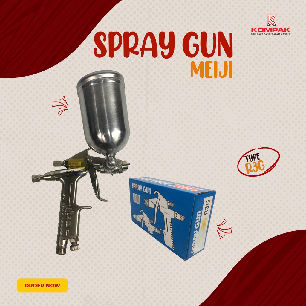 spray gun R3 Meiji japan spraygun premium MEIJI R3 tipe flat brush