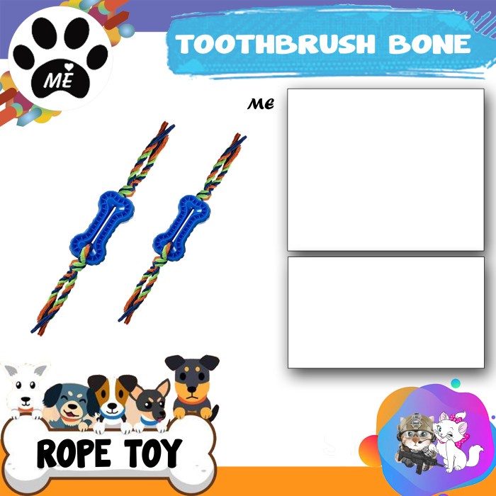 Mainan Gigit Anjing &quot; SIKAT GIGI BONE ROPE &quot; Sikat Gigi Anjing