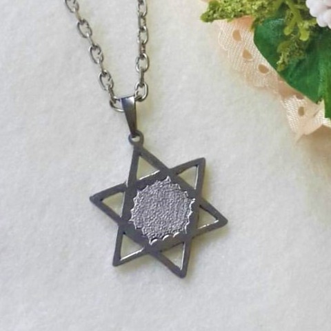 Kalung Bintang Daud Monel Anti Karat Star of David Aksesoris Profetik Mesianik Bahtera Mahanaim