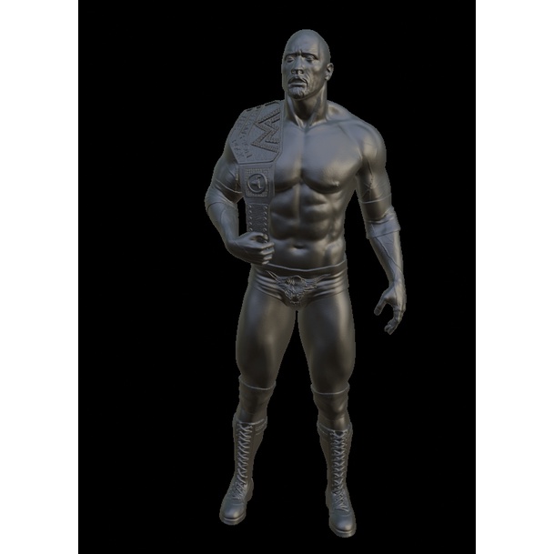Miniature Figure THE ROCK Dwayne Johnson 1/64 HO diorama 1/87