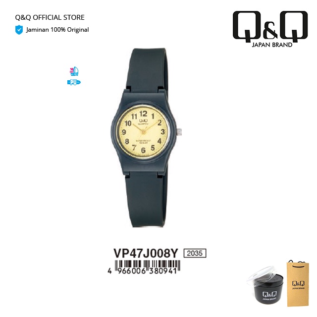Q&Q QnQ QQ Original Jam Tangan Wanita Analog Karet - VP47 VP47J Tahan Air 10 BAR-6