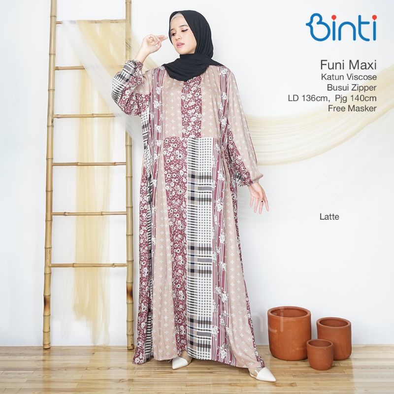 VIERRA FUNI GAMIS JUMBO LD 140 XXXXL ORI BINTI BAHAN ADEM-Funi latte