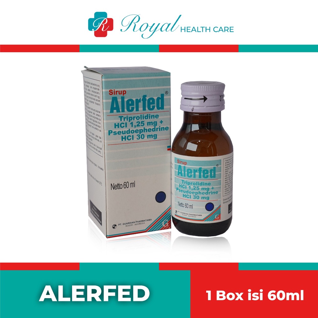 ALERFED SIRUP 60 ml Untuk Mengobati Gangguan Saluran Nafas