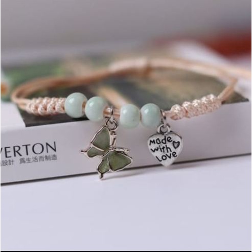 RETRO BRACELETS FASHION JEWELRY FOR WOMEN MADE WITH LOVE BUTTERFLY