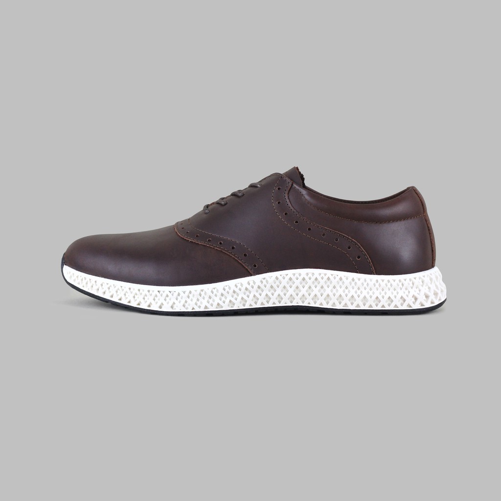 ARTAP Footwear - Sepatu Sneakers Pria Kulit Asli - Kluet CH Brown White Sole