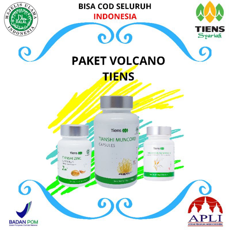 MUNCORD TIENS PAKET VOLCANO TIANSHI MUNCORD ZINC VITALINE OBAT KUAT STAMINA PRIA