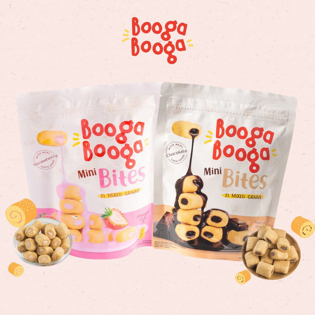 Booga Booga roll Mini Bites 80gr // snack sehat enak// Cemilan Anak