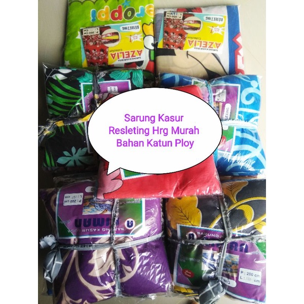 Sarung Kasur Busa Resleting Bahan Katun Poly Bisa COD Bayar di Tempat Ukuran 90x200x15 120x200x15 16