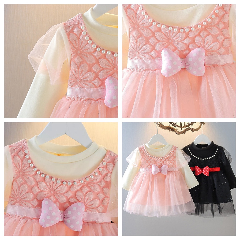 Dress Pesta Bayi Perempuan Princess KIMI Gaun Pesta Ulang Tahun Fashion Anak Bayi Perempuan 6 bulan - 3 tahun Korean Style Import