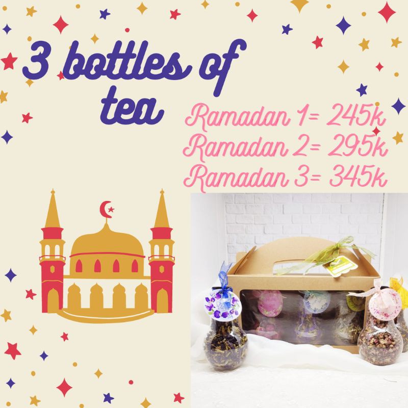 

RAMADAN HAMPER - RAMADAN 3 (3 BOTTLES OF TEA)