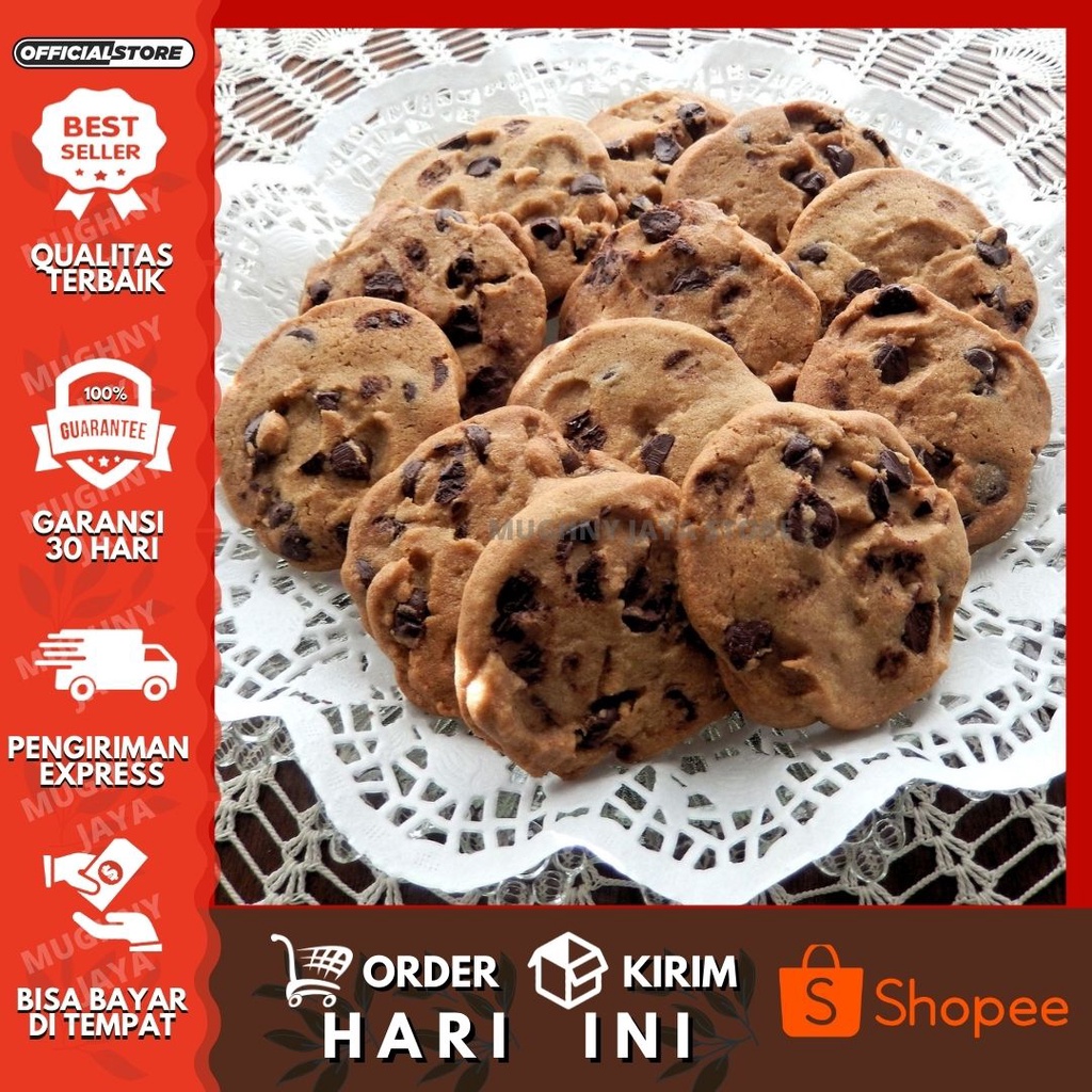 

Terlaris!! Kue coklat biskuit Chocochip 500 gram kue kering chocochip makanan cemilan lebaran gurih