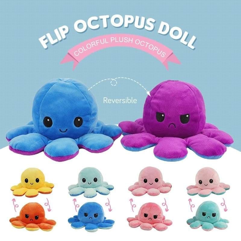 Octopus Mood - Reversible flip doll